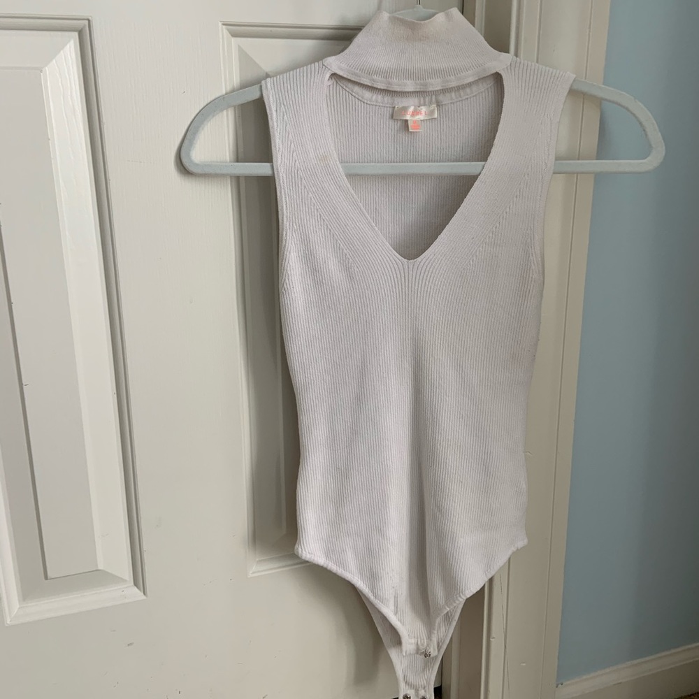 Off-white Ribbed Bodysuit